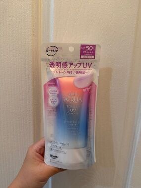 Rohto Skin Aqua Tone Up UV Essence SPF50+ PA++++ 80g - Sunscreen, Lavender